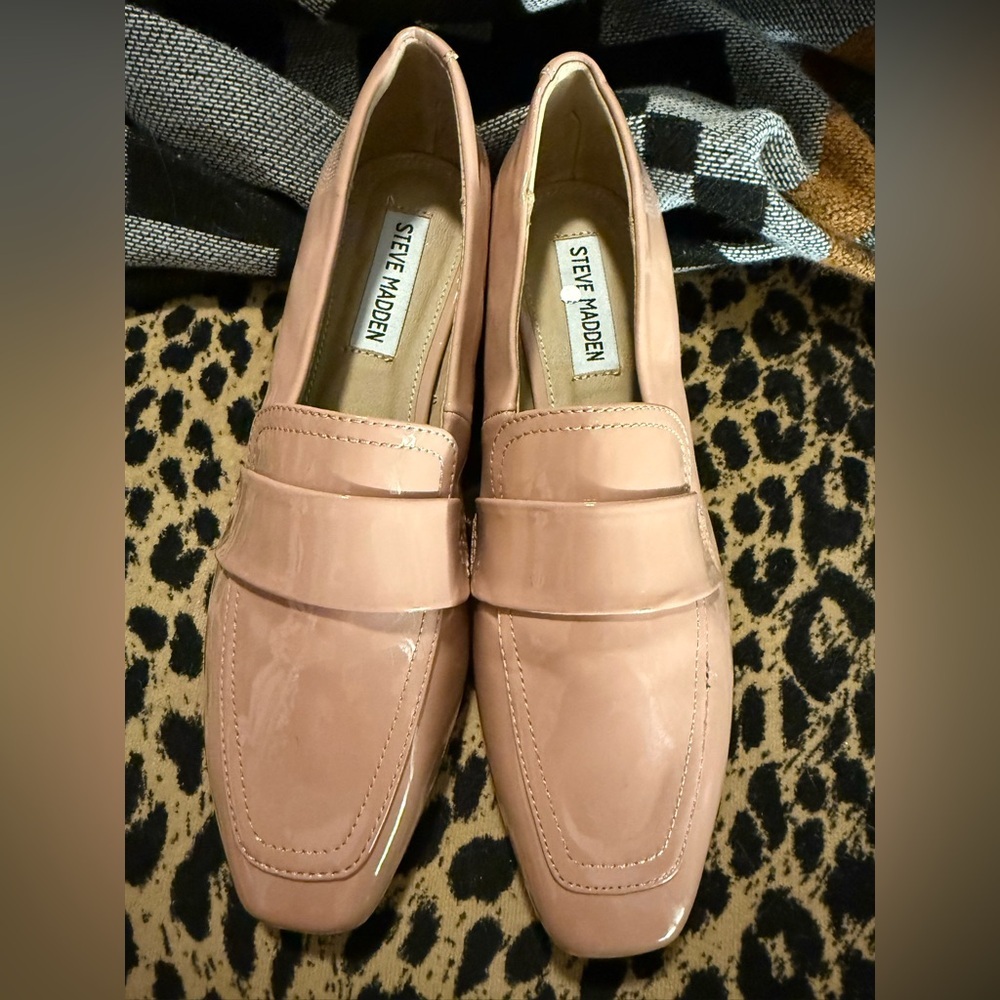 Steve Madden Blush Pink Patent Leather Loafers